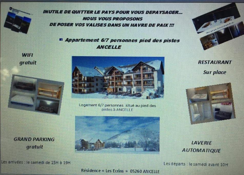 Appart Tres Ensoleille 5-6 Pers Au Pied Des Pistes Ancelle Buitenkant foto